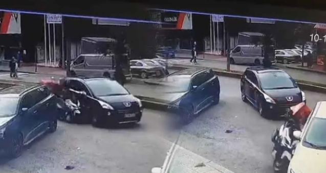 Feci kaza kameralara böyle yansıdı...