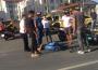 Motosiklet, ticari taksi ile çarpıştı..1 yaralı...