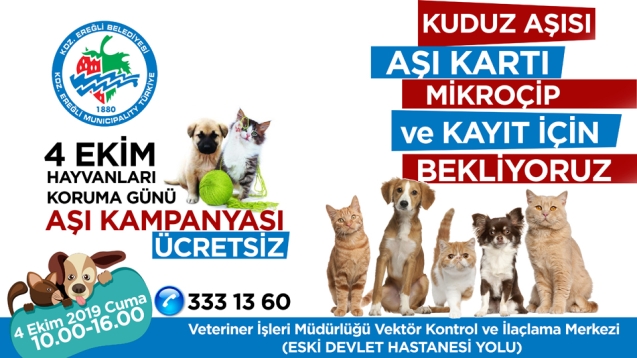 HAYVANLARA ÜCRETSİZ AŞI...