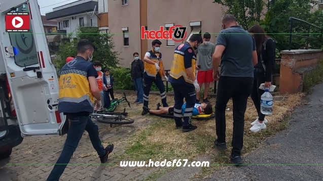 Bisikletten düşerek yaralandı...