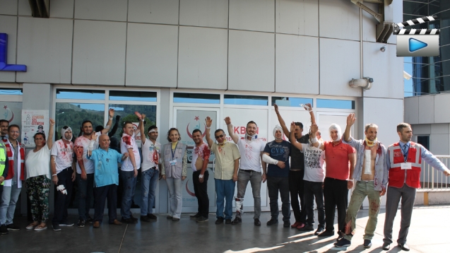TATBİKAT, BÜYÜK HEYECAN YARATTI...