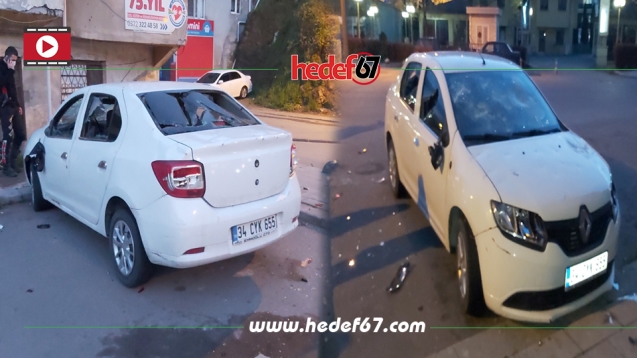Husumetlisi arabayı param parça parçaladı…