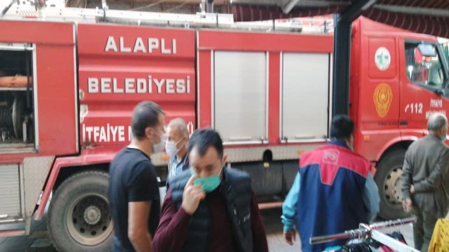 Kazan dairesinde yangın...