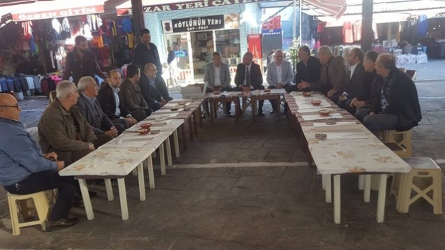 Pazaryeri esnafı ile buluştular…