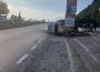 Önce bariyere, sonra reklam panosuna...