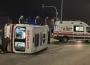 Ambulans devrildi; 3 sağlık personeli yaralı...