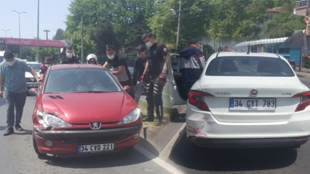 Trafik kazası...1 yaralı