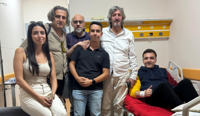 Gazeteci Aytaç Öztürk'e moral ziyareti...