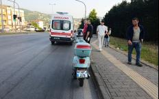 Otomobile arkadan çarptı… Soluğu hastanede aldı…