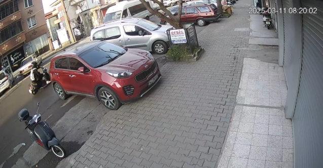 Motosikleti devirdi… Kameralara yansıdı...