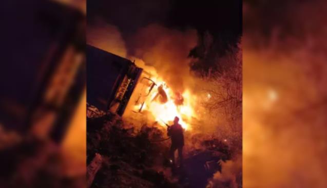 Dorsesi yandı... Alkol taşıyan TIR...