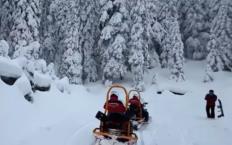 JAK timinden karla kaplı ormanda zorlu tatbikat...