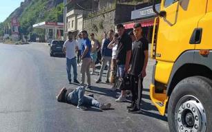 Yola dökülen mazot kazaya sebep oldu…