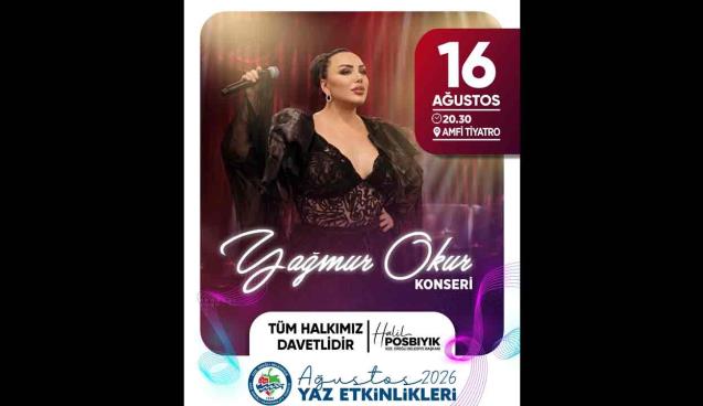 Yaz etkinliklerinde Yağmur Okur sahneye çıkacak