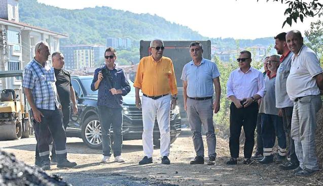 Posbıyık sahada! Çalışmaları yerinde inceledi…