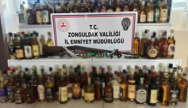 189 şişe bandrolsüz alkollü içkiye el konuldu…