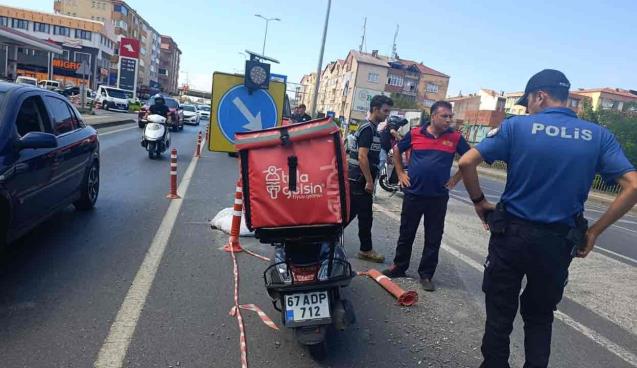 Mıcıra kaptırdı... Motoru yatırdı…