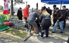 Yine motosiklet, yine kaza... 1 kişi yaralı...