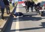 Motosiklet yayaya çarptı...1 Yaralı...
