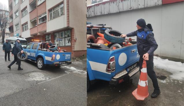 EREĞLİ’DE KALDIRIM İŞGALLERİNE KARŞI TEMİZLİK SÜRÜYOR..