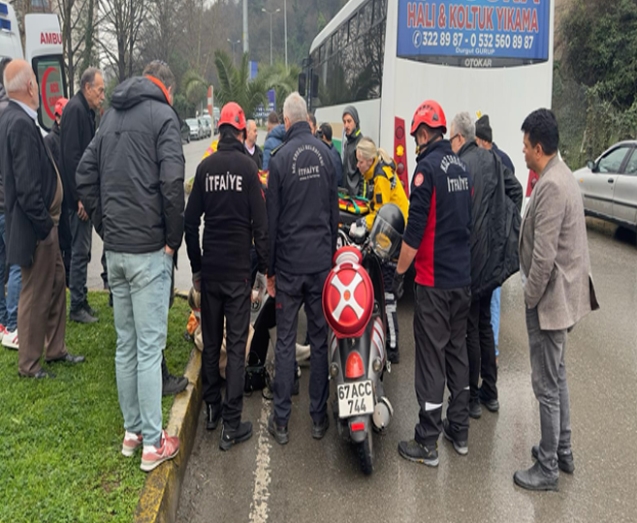 Trafik kazasında bir kişi yaralandı...