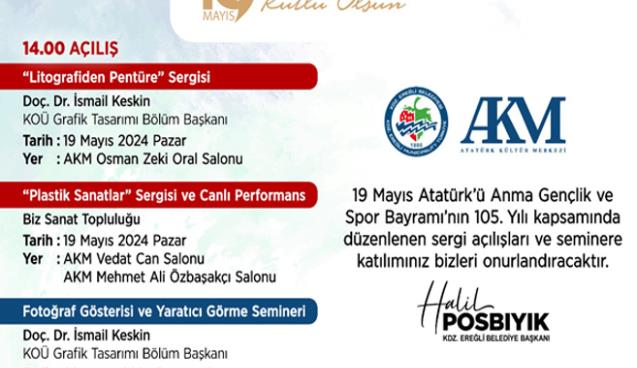 19 MAYIS’TA AKM’DE SERGİ VE SEMİNER DÜZENLENECEK