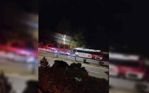 Polis aracına çarpan yolcu otobüsünün şoförü alkollü çıktı