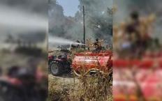 Samanlar tutuştu… Köylüler tankerleriyle yangına koştu