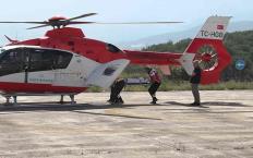 Nişan için geldi fenalaştı,ambulans helikopterle sevk edildi