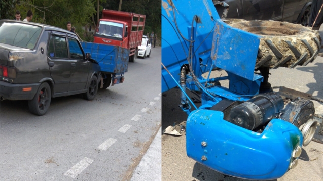 PATPAT İLE OTOMOBİL ÇARPIŞTI...