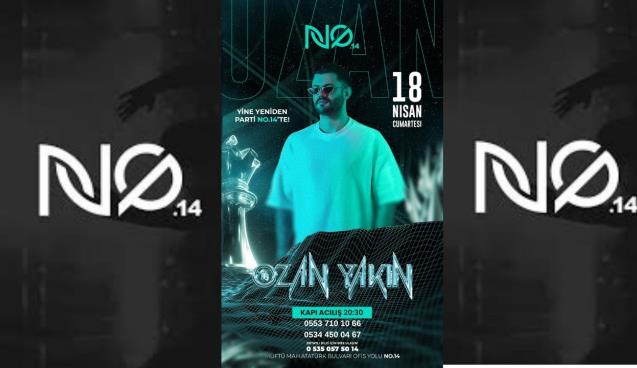 NO 14, bomba gibi bir parti ile yaza merhaba diyecek...