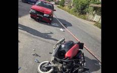 Motosiklet otomobil ile kafa kafaya çarpıştı…