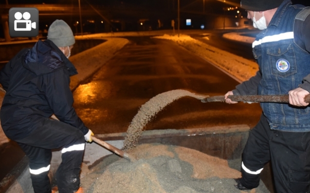 Kdz Ereğli'de Yollar Tuzlanıyor...