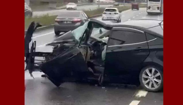 Motor bloğu koptu... Sürücü yaralandı...