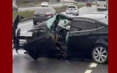 Motor bloğu koptu... Sürücü yaralandı...