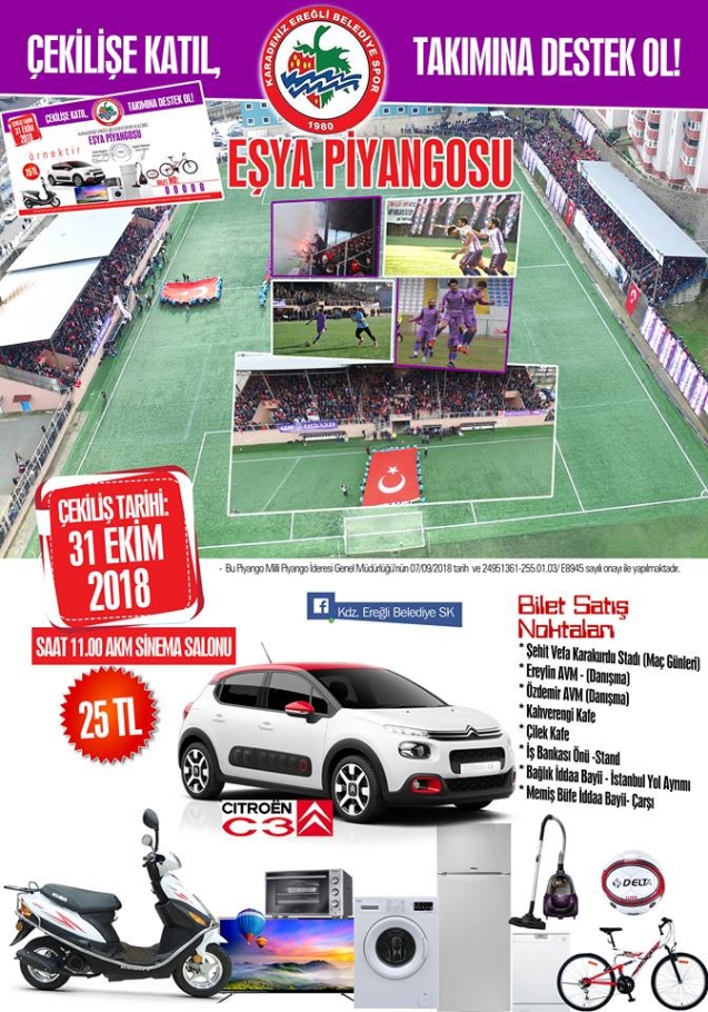 Haydi Ereğli… Çekilişe Katıl, Takımına Destek Ol…