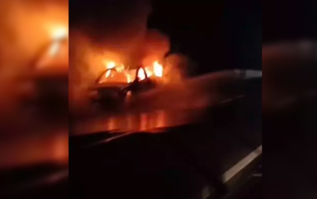 Seyir halinde alev aldı... Kullanılmaz hale geldi...