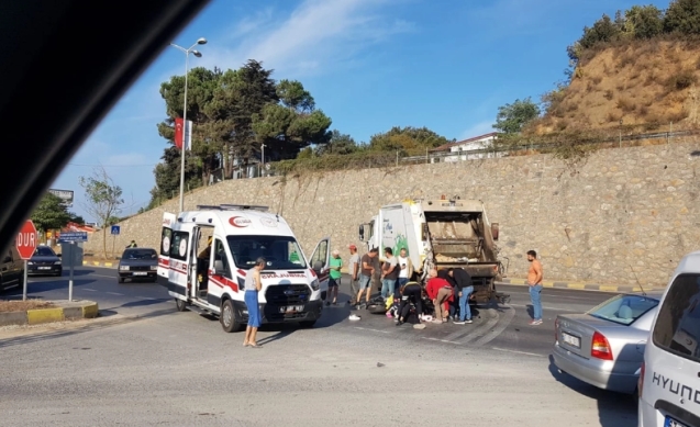 Motor sürücüsü ağır yaralandı...