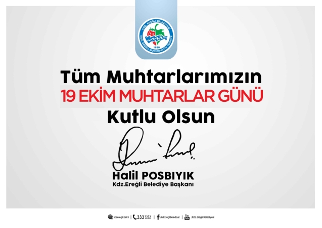 Başkan Posbıyık Muhtarlar Günü'nü kutladı