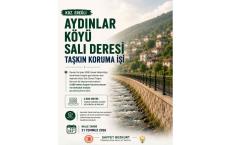 Aydınlar köyüne taşkın koruma çalışması…