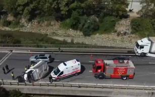 Otoyolda zincirleme kaza…1 yaralı var…