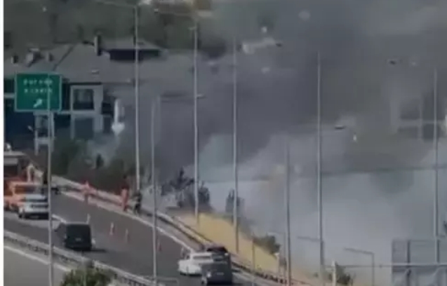 İzmarit yangına sebep oldu...