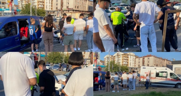 Kafa kafaya çarpıştılar... 1 kişi yaralandı...