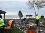 Alaplı sahil park'ta büyük hasar meydana geldi.