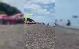 Havalanamadı… İnsanların içine daldı…