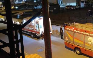 Çalışma sahasına düştü… İtfaiye kurtardı…
