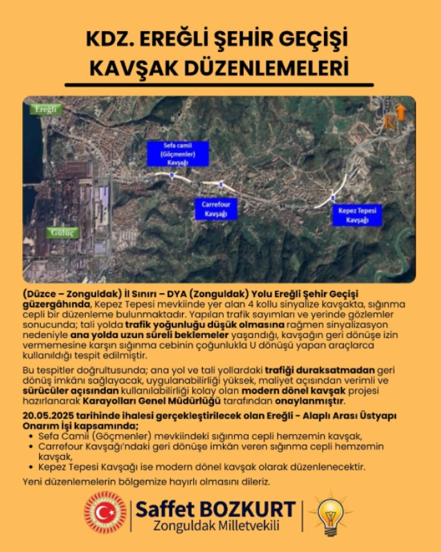 Bozkurt müjdeyi verdi... Karayolları projeleri onayladı...