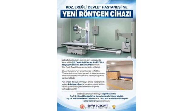 Devlet Hastanesi’ne yeni röntgen cihazı…