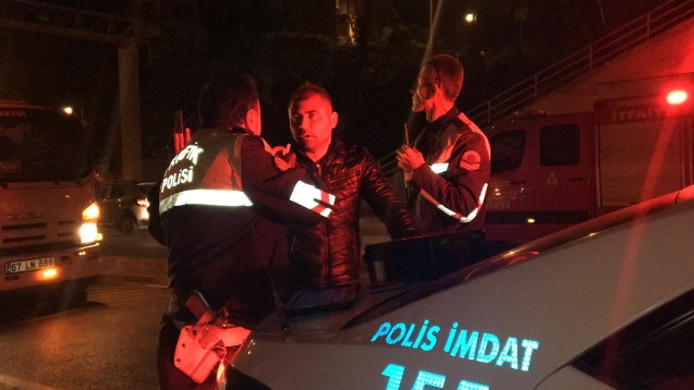 Kaza yaptı… Ayakta durmakta zorlandı…