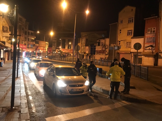 Denetimlerde alkol uygulaması yapıldı...